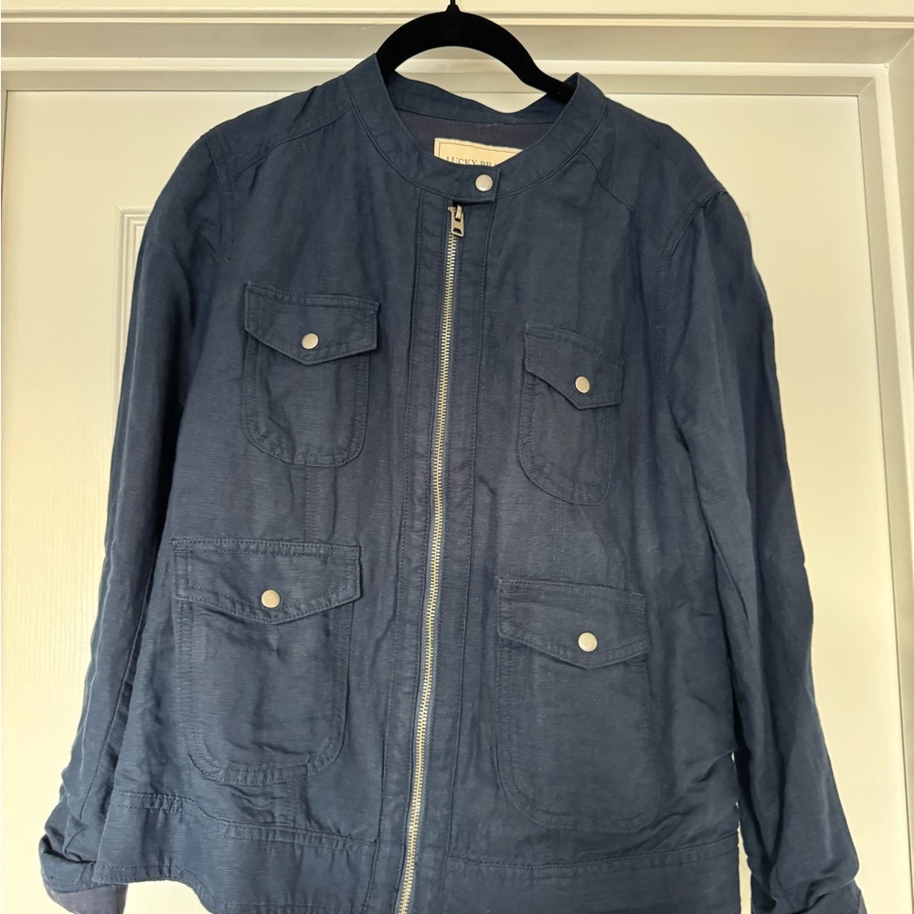 Lucky Brand Linen 4 Pocket Jacket